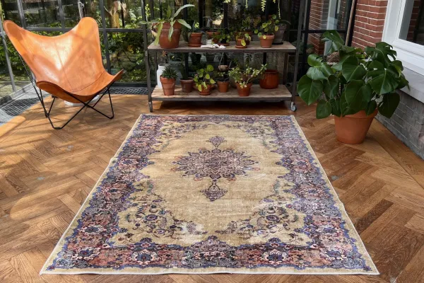 Vintage style vloerkleed met zachte pool nr.3030