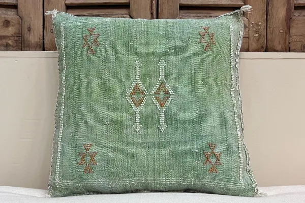 Sabra Kussen uit Marokko groen 45cm x 45cm incl vulling nr.24092