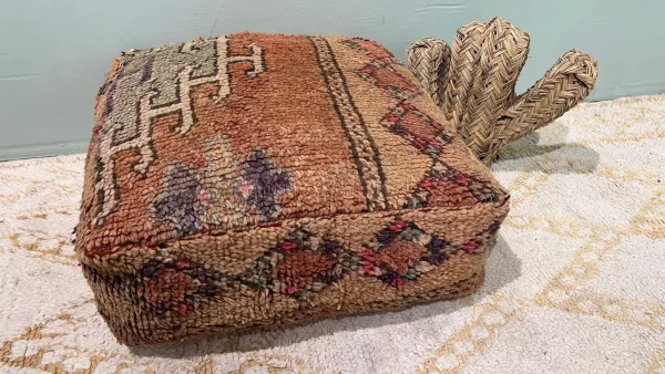 Marokkaanse Poef nr.77815 60cm x 60cm x 25cm incl. vulling