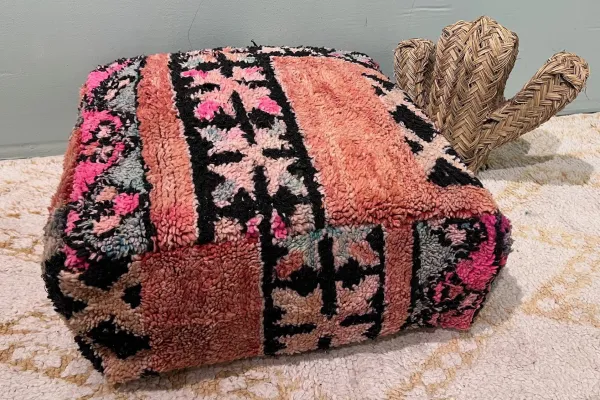 Marokkaanse Poef nr.77830 60cm x 60cm x 25cm incl. vulling