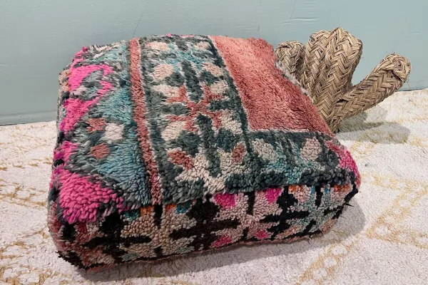 Marokkaanse Poef nr.77839 60cm x 60cm x 25cm incl. vulling