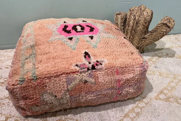 Marokkaanse Poef nr.77844 60cm x 60cm x 25cm incl. vulling