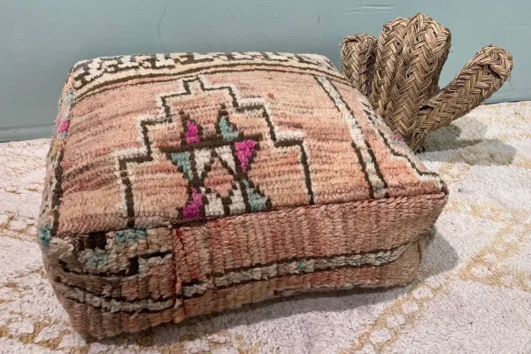 Marokkaanse Poef nr.77846 60cm x 60cm x 25cm incl. vulling