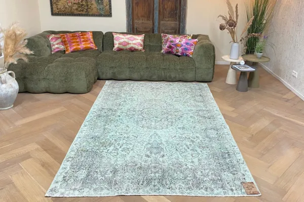 Vintage vloerkleed groen 36000 265cm x 168cm