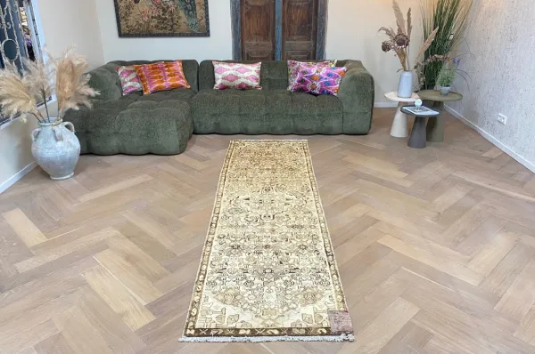 Vintage Perzisch vloerkleed loper 62229 277cm x 81cm