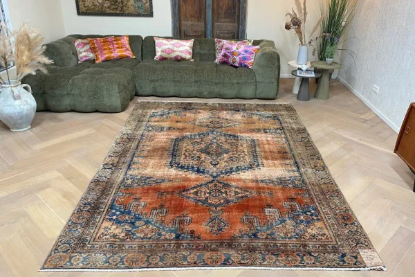 Vintage Perzisch vloerkleed 63870 287cm x 203cm