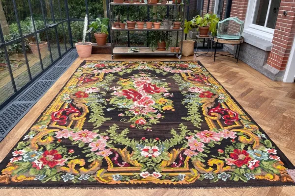 Rozenkelim authentiek, handgeweven in Moldavië 17490 352cm x 253cm