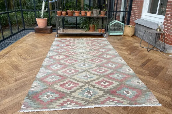 Kelim authentiek, handgeweven in Eskisehir (Anatolië) 15314 276cm x 152cm