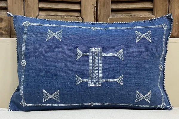 Sabra Kussen uit Marokko blauw 60cm x 40cm incl vulling nr.54098