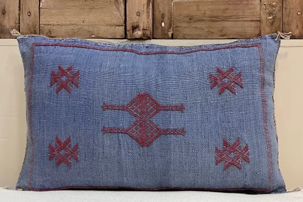 Sabra Kussen uit Marokko blauw 60cm x 40cm incl vulling nr.61102