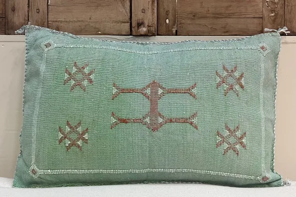 Sabra Kussen uit Marokko groen 60cm x 40cm incl vulling nr.61146