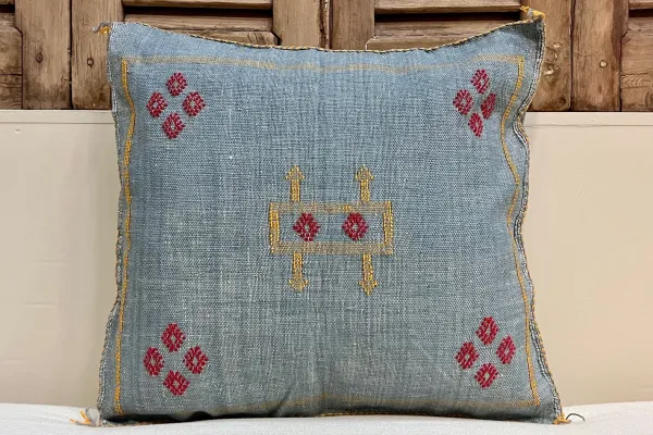 Sabra Kussen uit Marokko blauw 45cm x 45cm incl vulling nr.94036