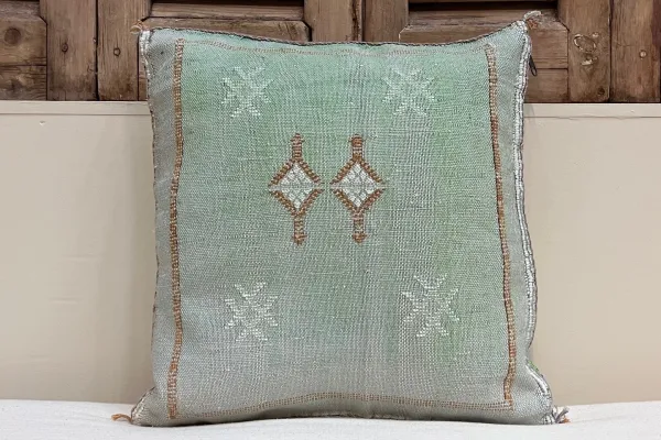 Sabra Kussen uit Marokko groen 45cm x 45cm incl vulling nr.94041