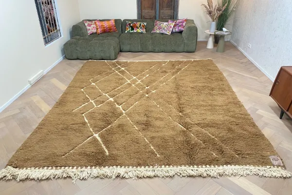 berber vloerkleed bruin 36412 340cm x 290cm