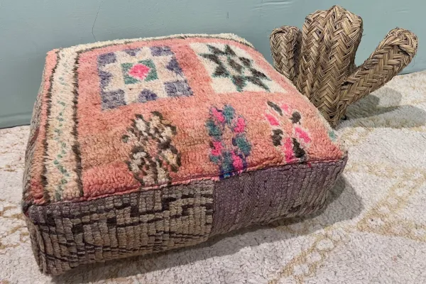 Moroccan Pouf No. 47039 60cm x 60cm x 25cm including filling