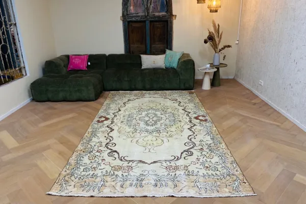 Vintage vloerkleed 13039 313cm x 183cm