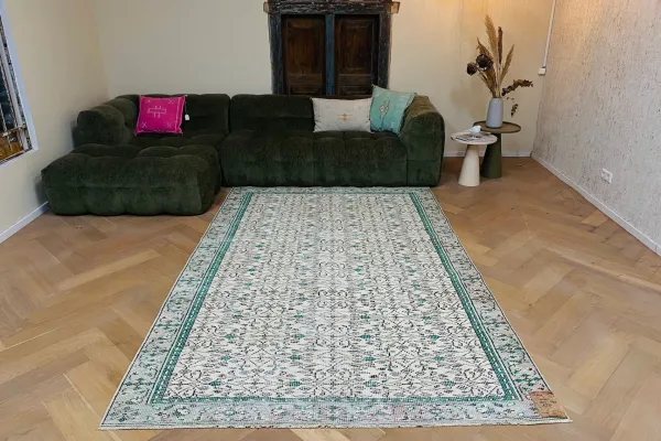 Vintage vloerkleed 29641 280cm x 190cm