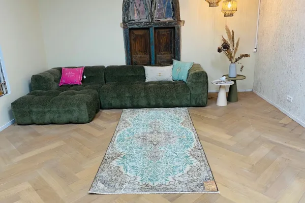 Vintage vloerkleed 13418 235cm x 122cm