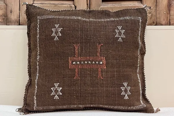 Sabra Kussen uit Marokko bruin 45cm x 45cm incl vulling nr.94107