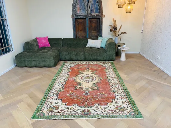 Vintage vloerkleed 59640 280cm x 176cm