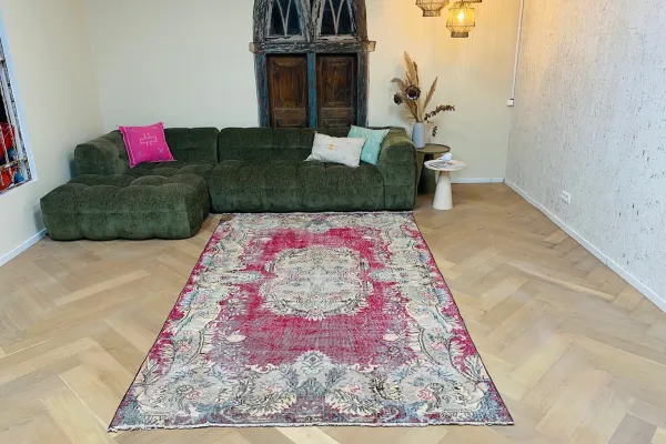 Vintage vloerkleed 59628 280cm x 180cm