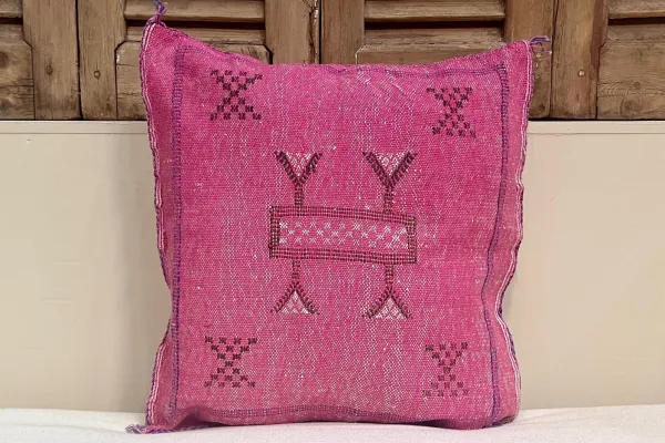 Sabra Kussen uit Marokko roze 45cm x 45cm incl vulling nr.64061