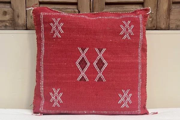 Sabra Kussen uit Marokko rood 45cm x 45cm incl vulling nr.64071
