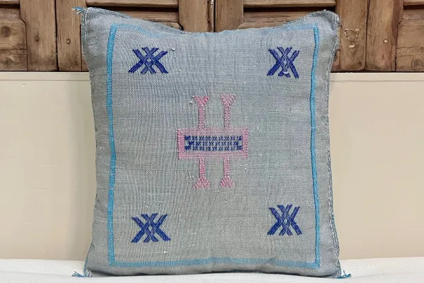 Sabra Kussen uit Marokko blauw 45cm x 45cm incl vulling nr.64082