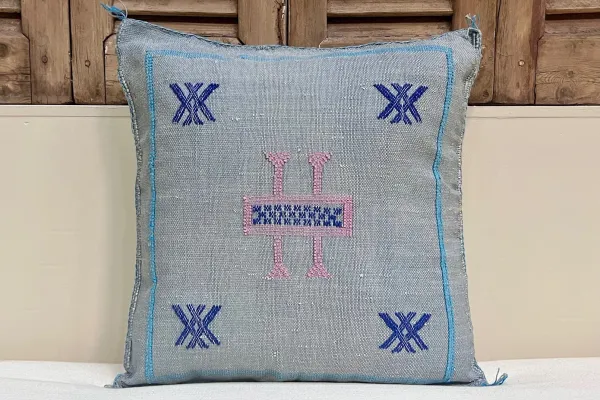 Sabra Kussen uit Marokko blauw 45cm x 45cm incl vulling nr.64083
