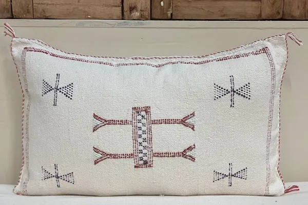 Sabra Kussen uit Marokko wit 60cm x 40cm incl vulling nr.93256