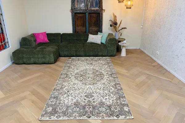 Vintage vloerkleed 29715 287cm x 145cm 