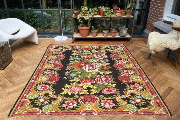 Rozenkelim authentiek, handgeweven in Moldavië 23343 246cm x 192cm  