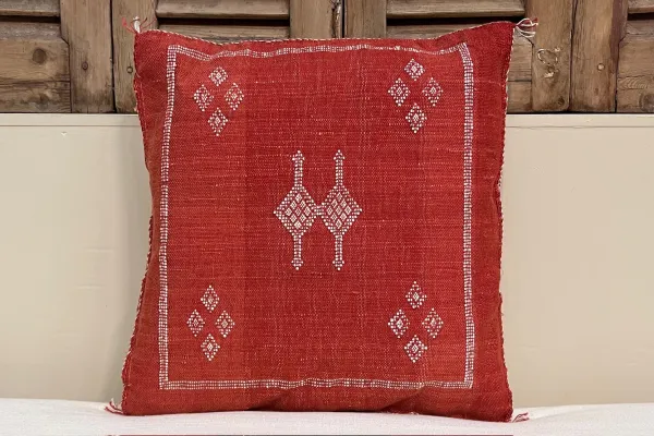 Sabra Kussen uit Marokko rood 45cm x 45cm incl vulling nr.64107