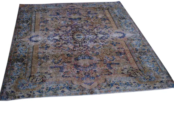 Vintage kirman vloerkleed 60117 286cm x 201cm