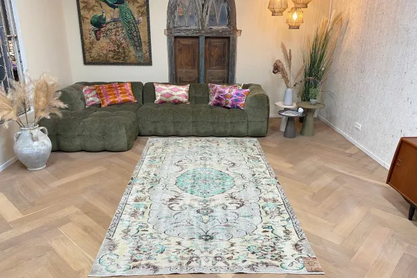 Vintage vloerkleed 36011 280cm x 161cm