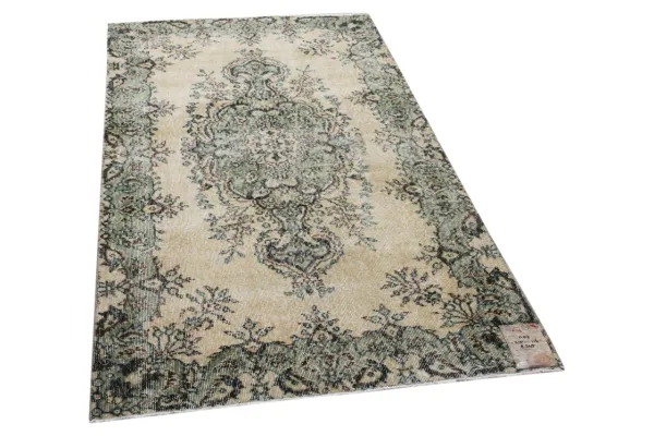 Vintage vloerkleed met groen 1107 210cm x 116cm