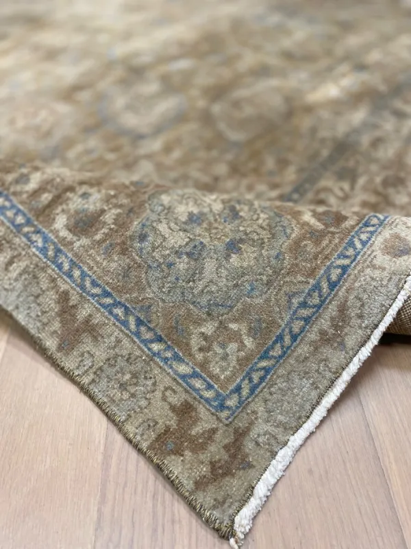  SALE Vintage vloerkleed 17412 387cm x 284cm reparatie is zichtbaar