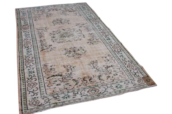 vintage vloerkleed oranje, groen 25160 260cm x 162cm