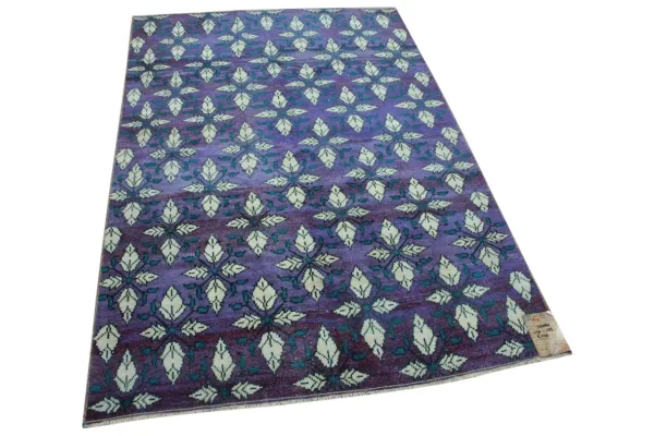 Vintage vloerkleed paars 56380 210cm x 135cm