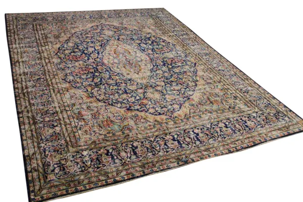 Vintage vloerkleed, met rood en blauw, 59413, 385cm x 297cm