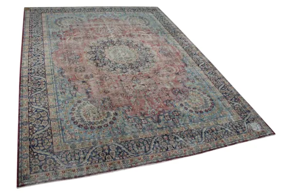 Vintage vloerkleed bruin en rood, nr.59510 385cm x 296cm  