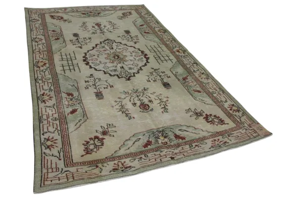 vintage vloerkleed met groen 300cm x 186cm  