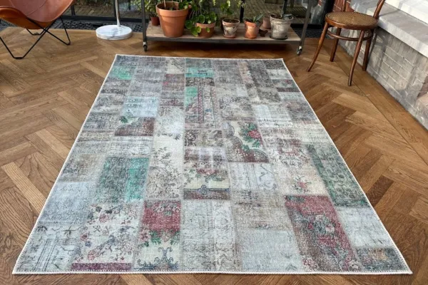 Laatste! Sale vintage look vloerkleed 290cm x 200cm showroom model 