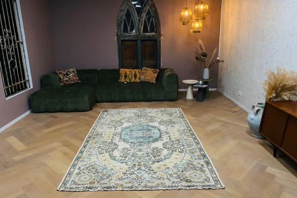 Vintage vloerkleed 12393 265cm x 168cm 