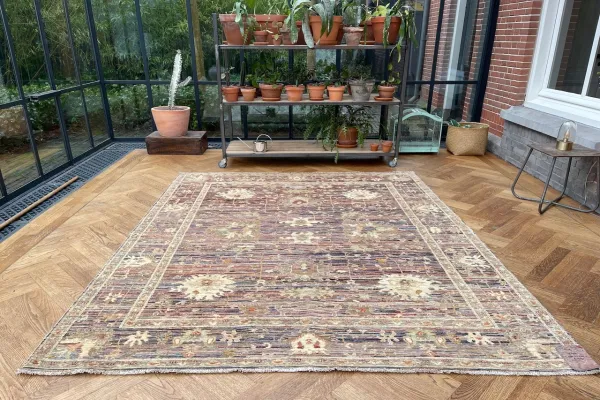 Handgemaakt vloerkleed uit Afghanistan 12412 250cm x 205cm