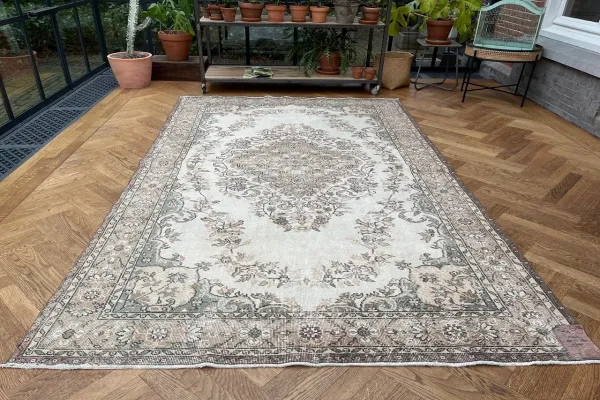 Vintage vloerkleed beige nr.15148 300cm x 188cm 