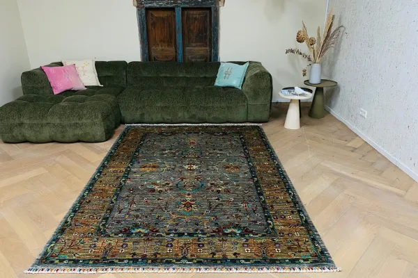 Handgemaakt vloerkleed uit Afghanistan 15952 245cm x 175cm