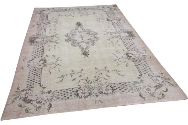 Vintage vloerkleed met groen 17627 316cm x 193cm