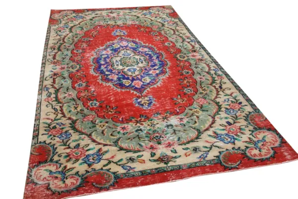 Vintage vloerkleed rood 17869 314cm x 170cm