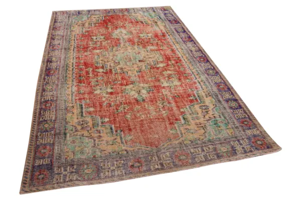 Vintage vloerkleed rood 28184 300cm x 175cm